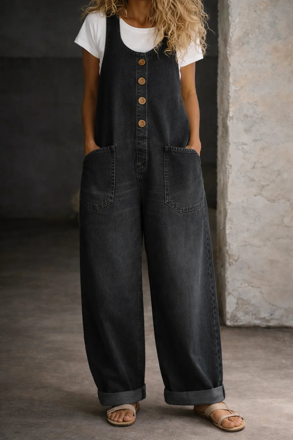 Elisabete - peto de algodón vintage lavado para mujer