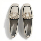 Blanca | Bailarinas con Hebilla Joya Mujer Chic