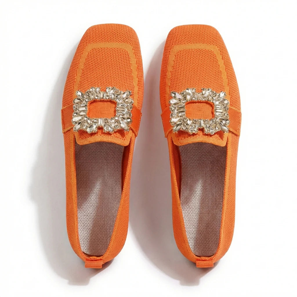 Blanca | Bailarinas con Hebilla Joya Mujer Chic