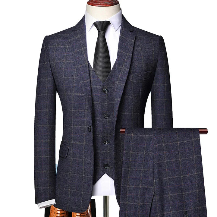 Conjunto Masculino Formal Tailored De Tres Piezas A Rayas