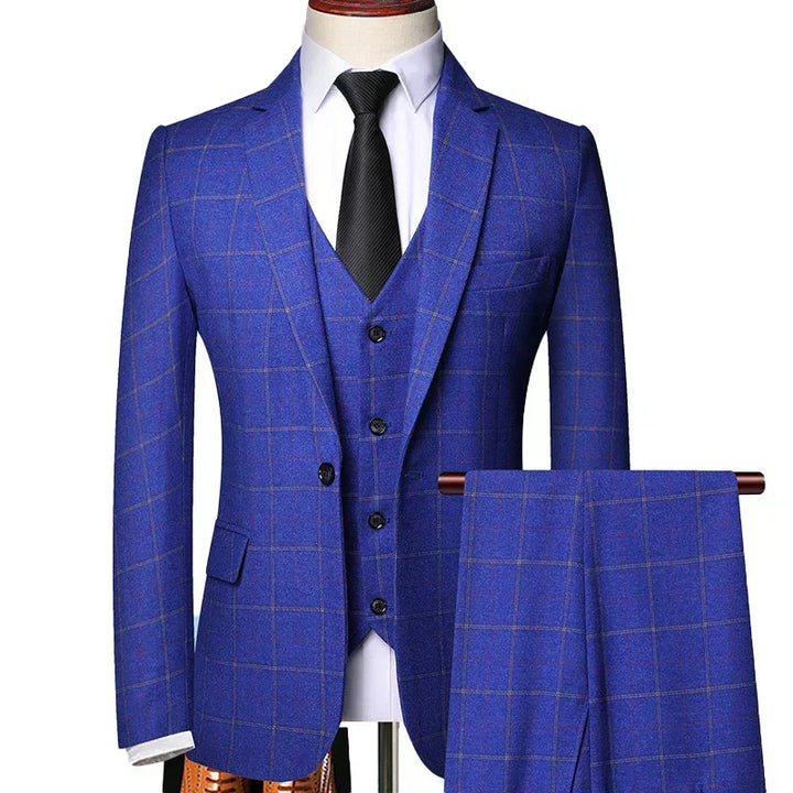 Conjunto Masculino Formal Tailored De Tres Piezas A Rayas
