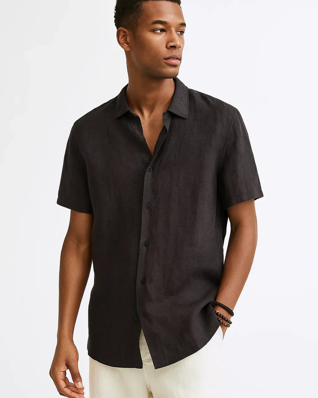 Camisa de Botón - Cuello Abierto