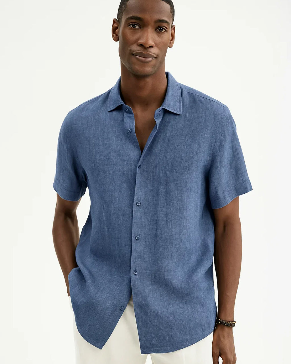 Camisa de Botón - Cuello Abierto