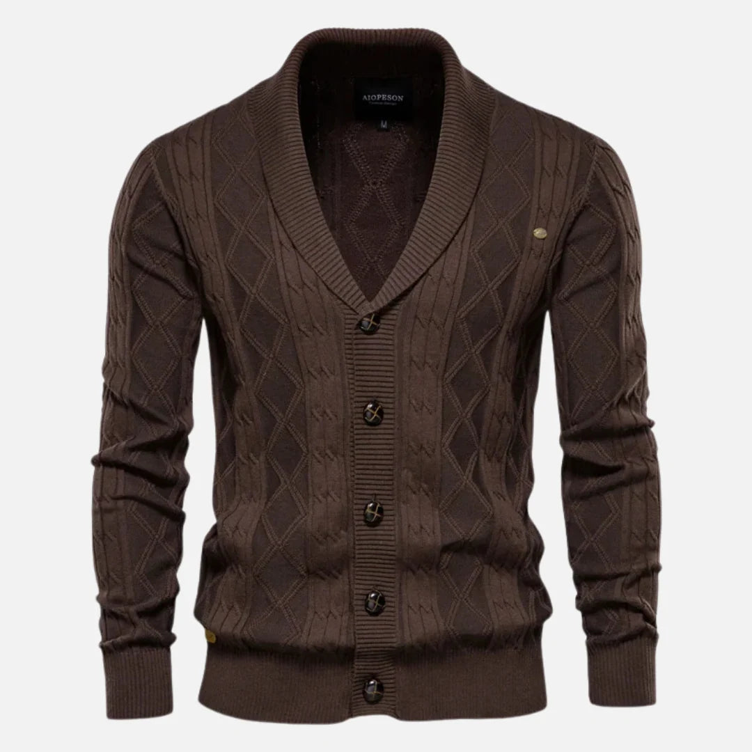 Francisco - Cardigan Argyle Mezcla Suave