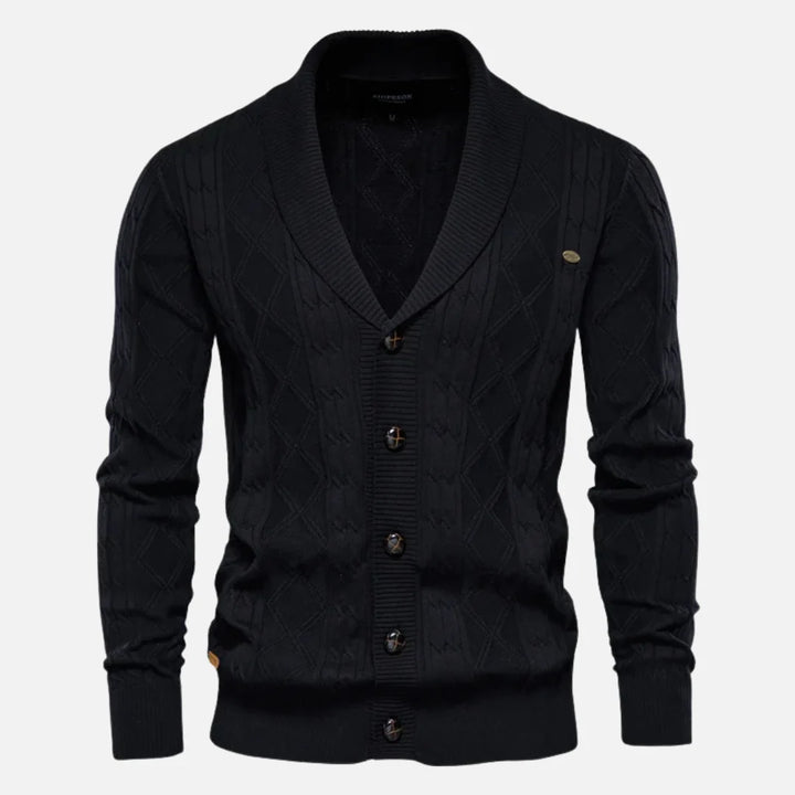 Francisco - Cardigan Argyle Mezcla Suave