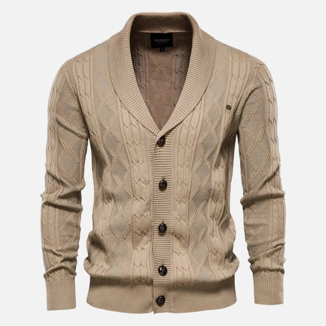 Francisco - Cardigan Argyle Mezcla Suave