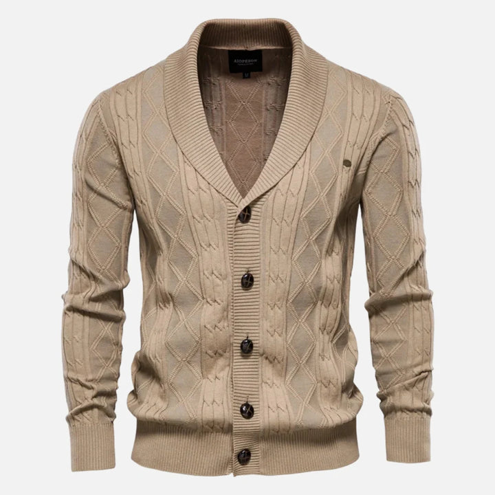 Francisco - Cardigan Argyle Mezcla Suave