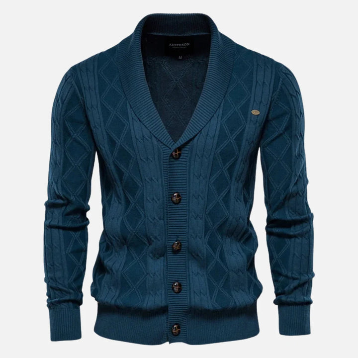 Francisco - Cardigan Argyle Mezcla Suave