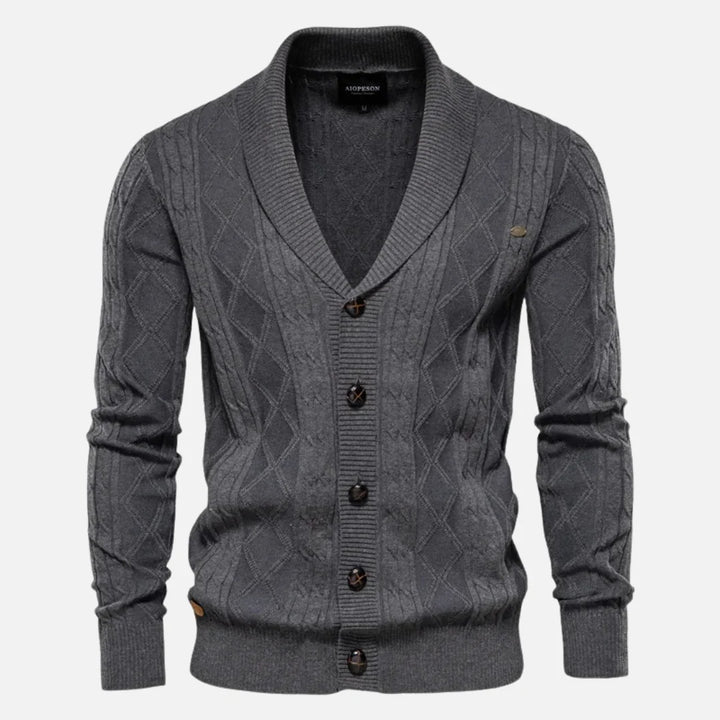 Francisco - Cardigan Argyle Mezcla Suave