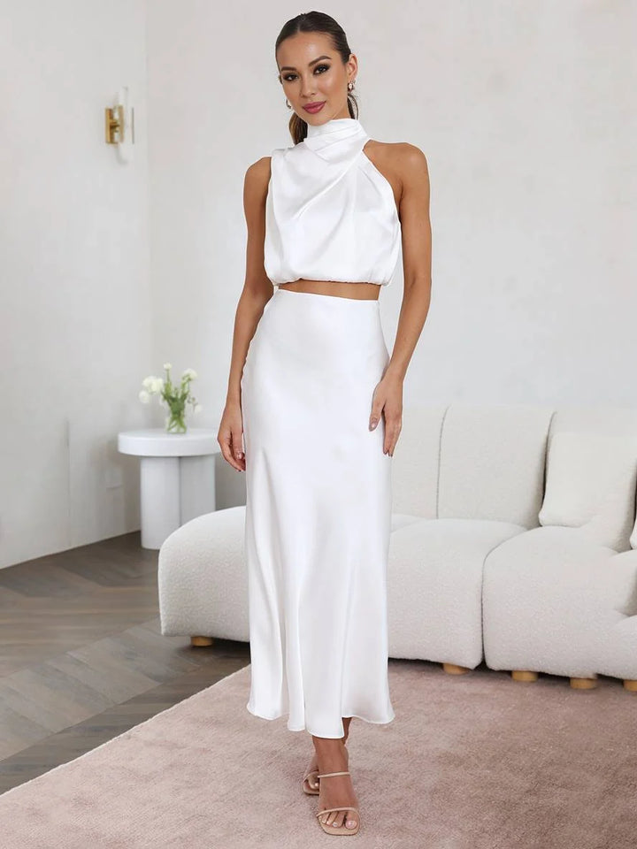 Celestina | Women's Maxi Skirt and Halter Top Set