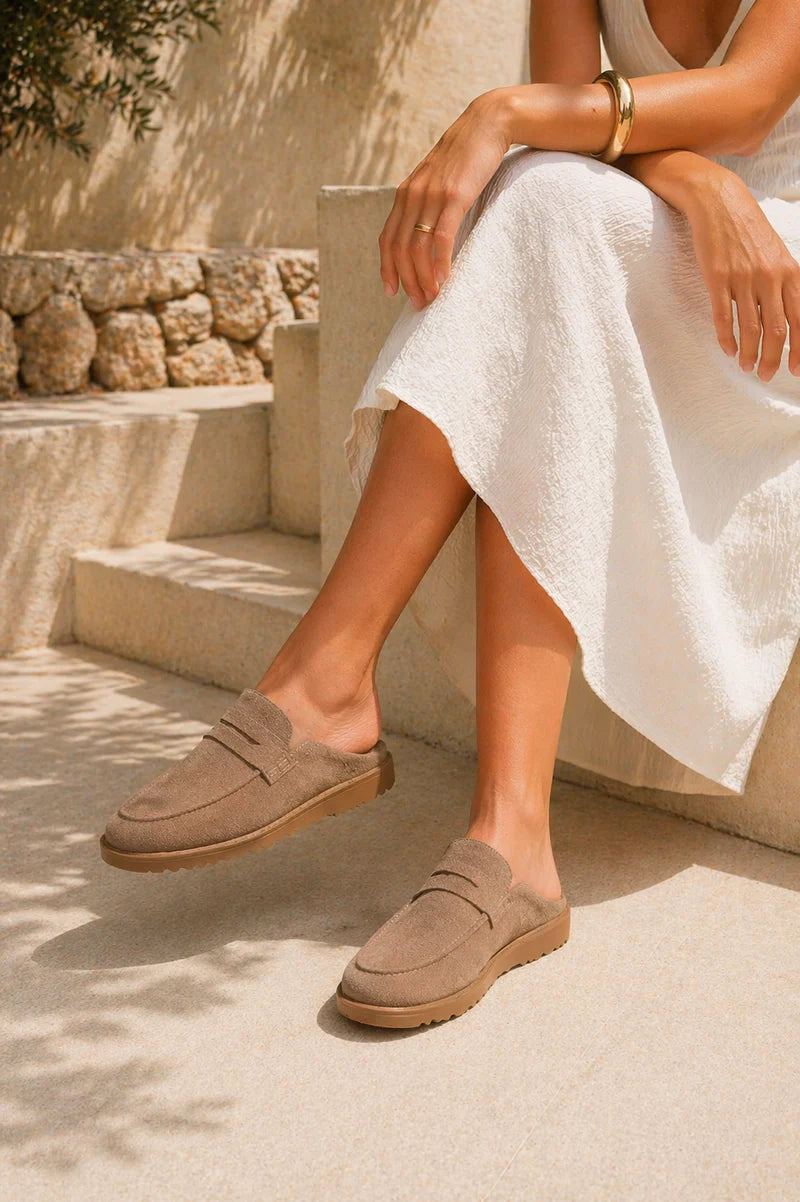Mocasines Mule Slip-on De Ante Con Suela Cómoda Para Mujer