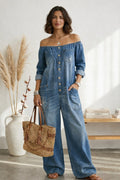 MARIA - MONO DE DENIM CON HOMBROS AL AIRE