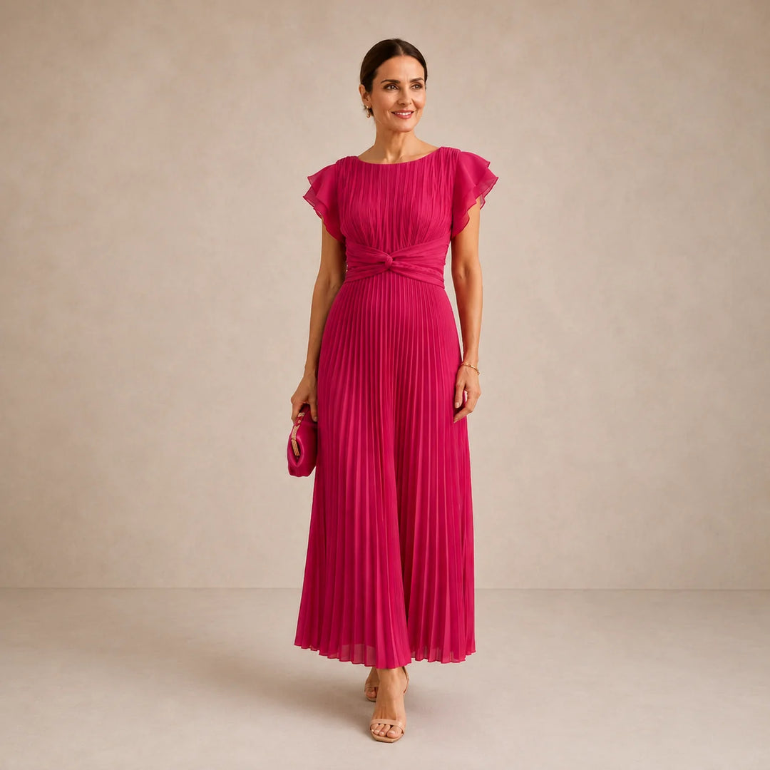 Vanessa - Elegant Pleated Midi Dress