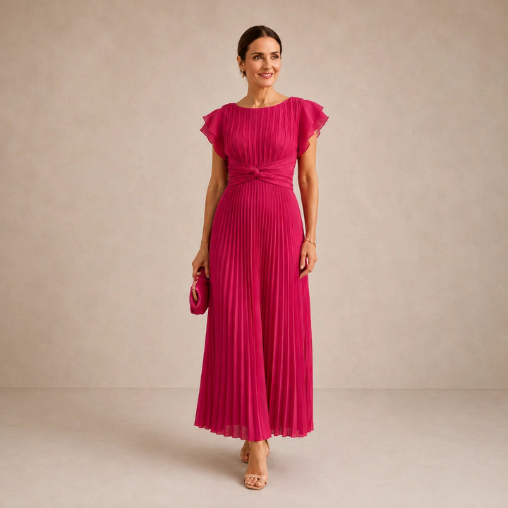 Vanessa - Elegant Pleated Midi Dress