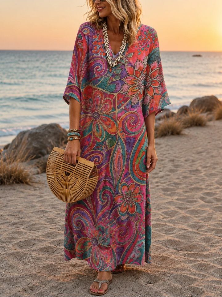 Klementyna | Vestido Boho Chic Vibrante