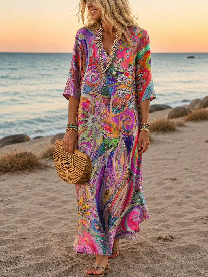 Klementyna | Vestido Boho Chic Vibrante