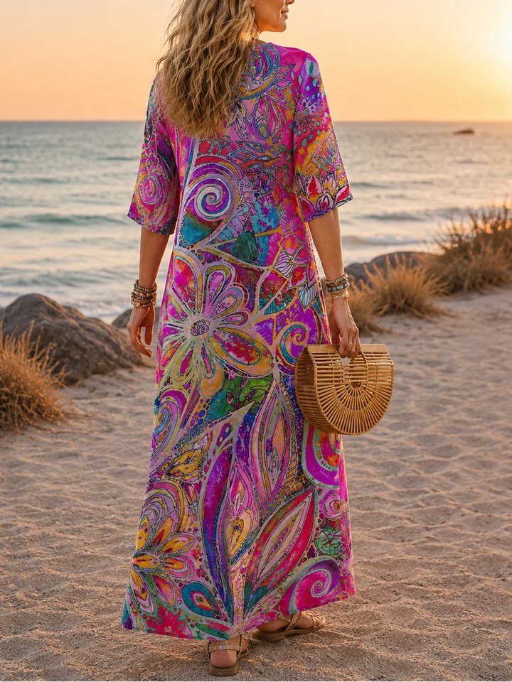Klementyna | Vestido Boho Chic Vibrante