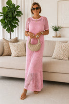 Beatriz - vestido largo de crochet con forro interior