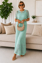 Beatriz - vestido largo de crochet con forro interior