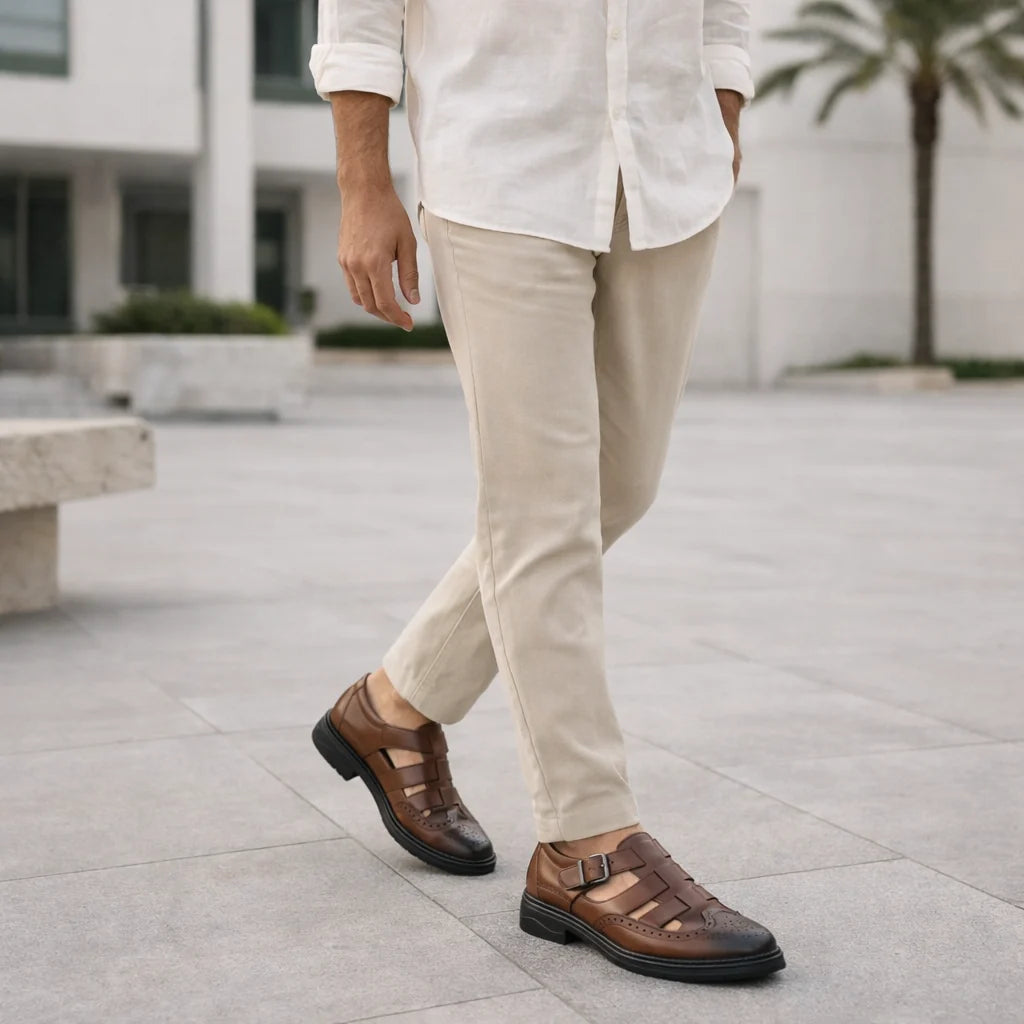 Men's Stylish Leather Sandals - Easy to Wear