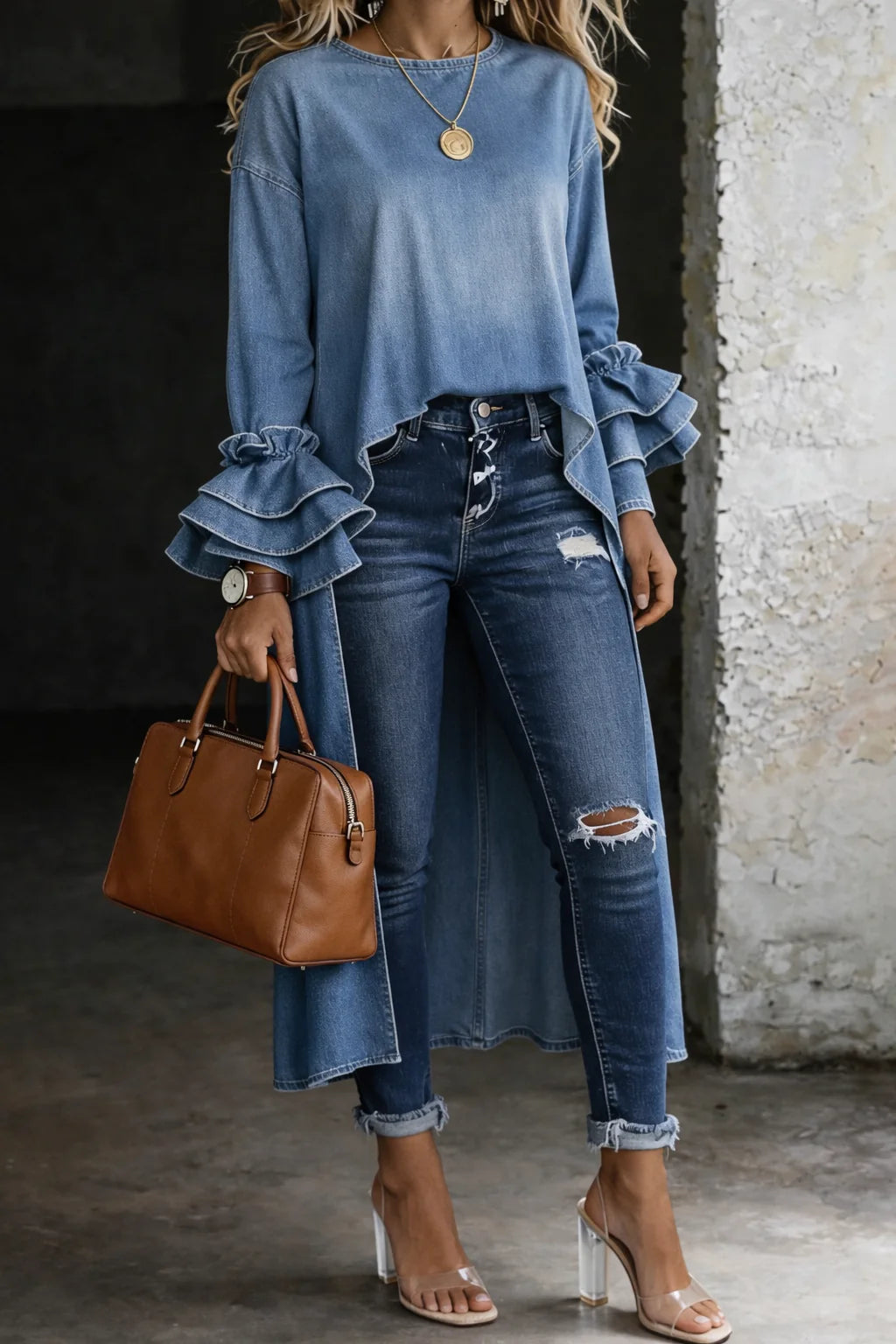 VÂNIA - BLUSA CASUAL DENIM