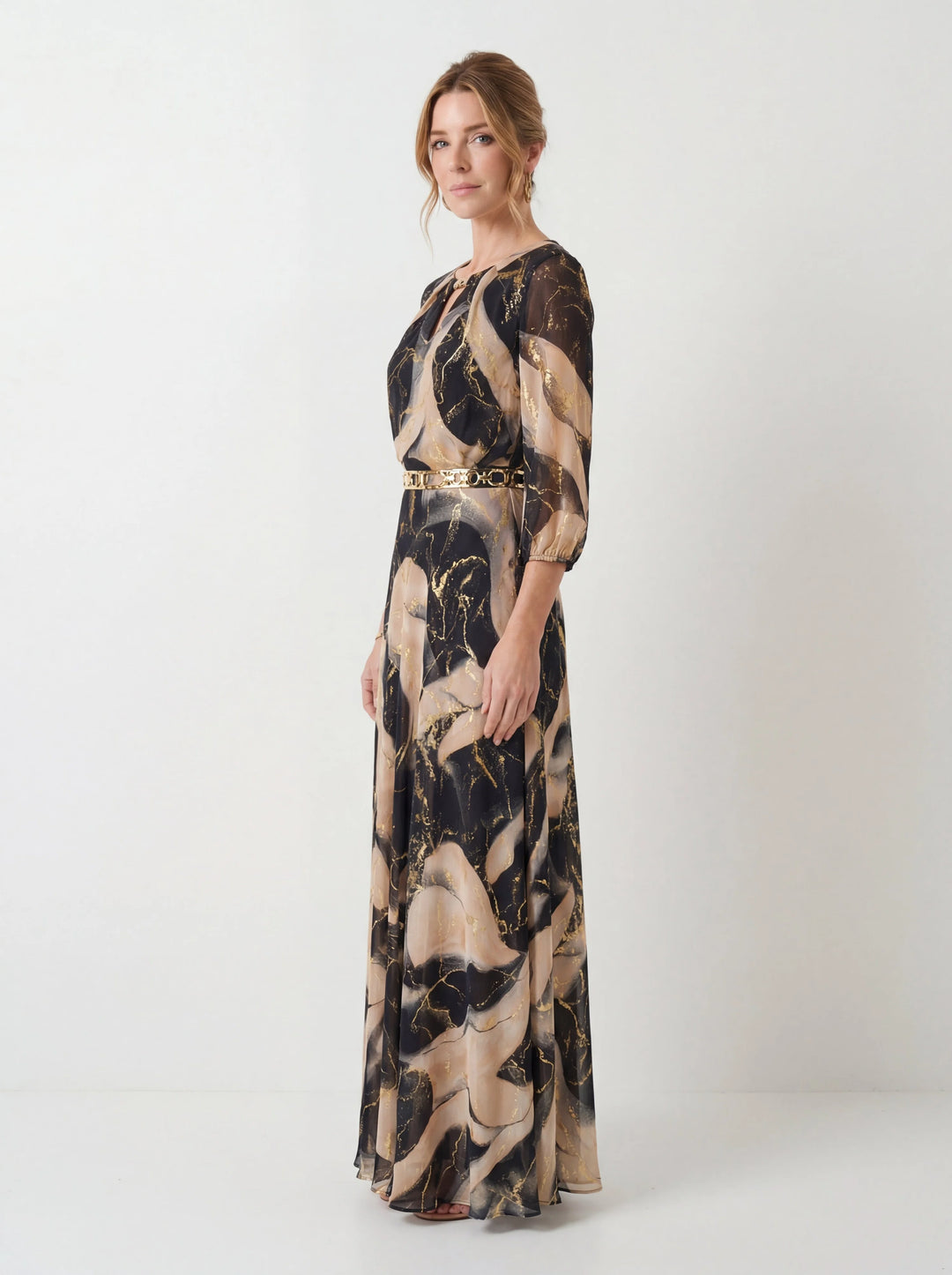 Cecília | Natural Elegance Printed Maxi Dress