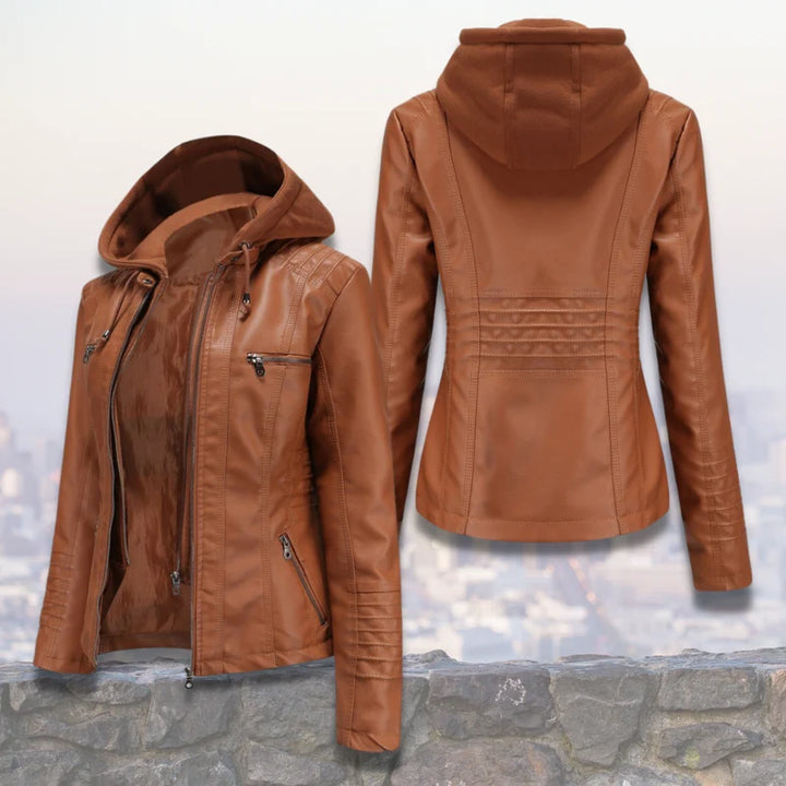Xyla - Women's Hooded Faux Fur Coat With Zipper