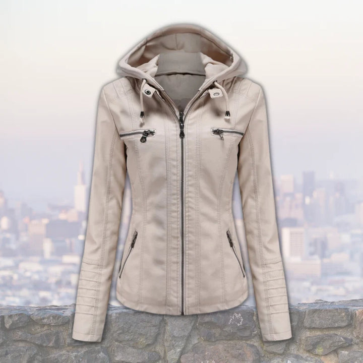 Xyla - Women's Hooded Faux Fur Coat With Zipper