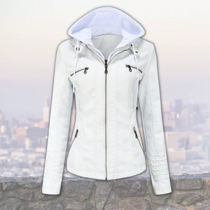 Xyla - Women's Hooded Faux Fur Coat With Zipper