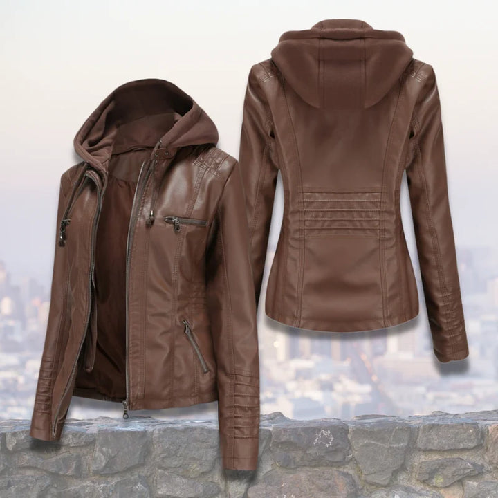 Xyla - Women's Hooded Faux Fur Coat With Zipper