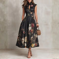 ELSA - VESTIDO MIDI PLISADO CON PATRÓN FLORAL