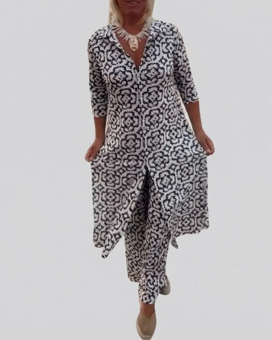 Bruna | Conjunto Estampado Con Botones