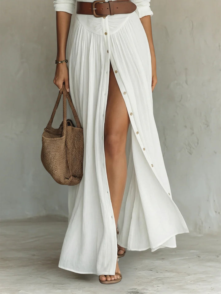 Maria - Vestido Maxi de Linho