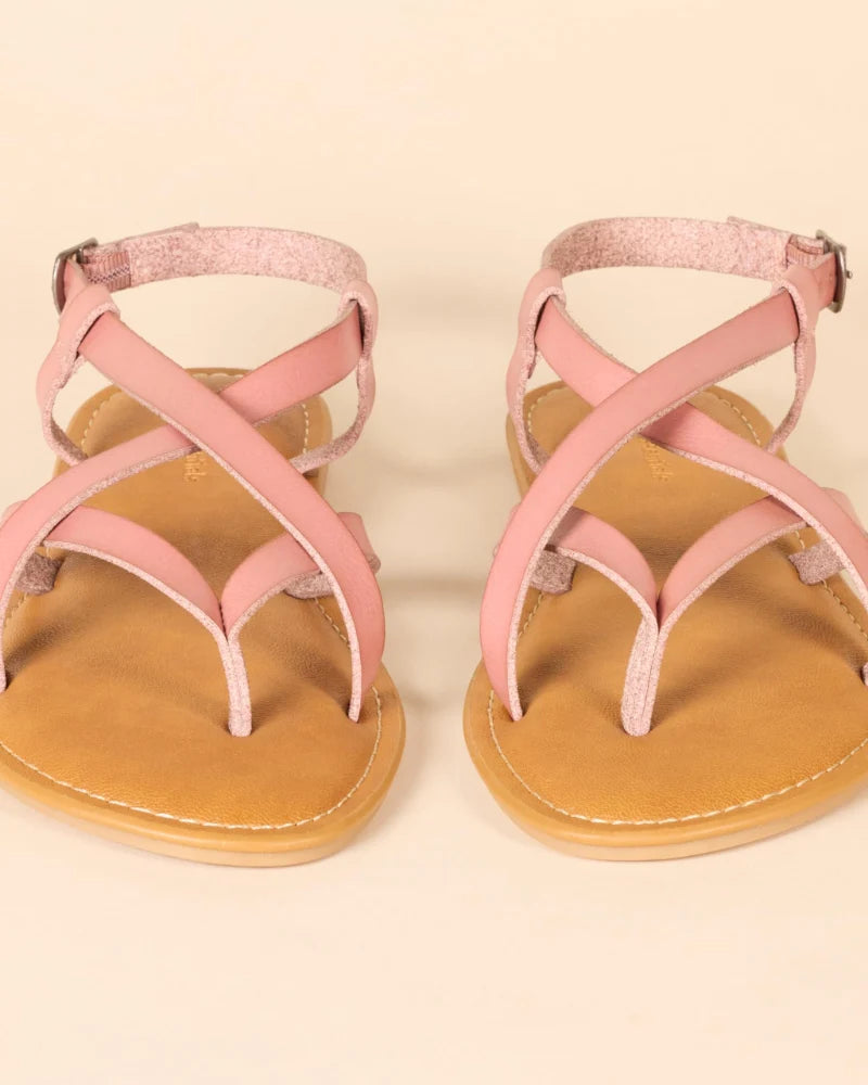 Mella | Sandalias Femeninas – Sandalias Con Tiras, Entre Los Dedos Y Tira De Tobillo Ajustable