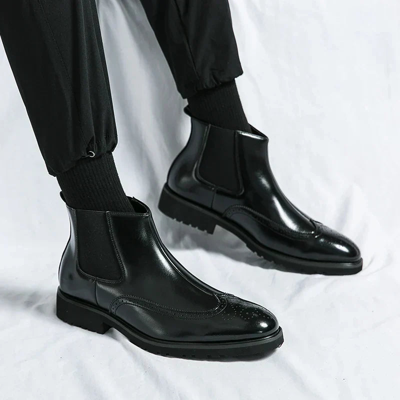 Dwight™ | Botas Chelsea de Couro Sintético