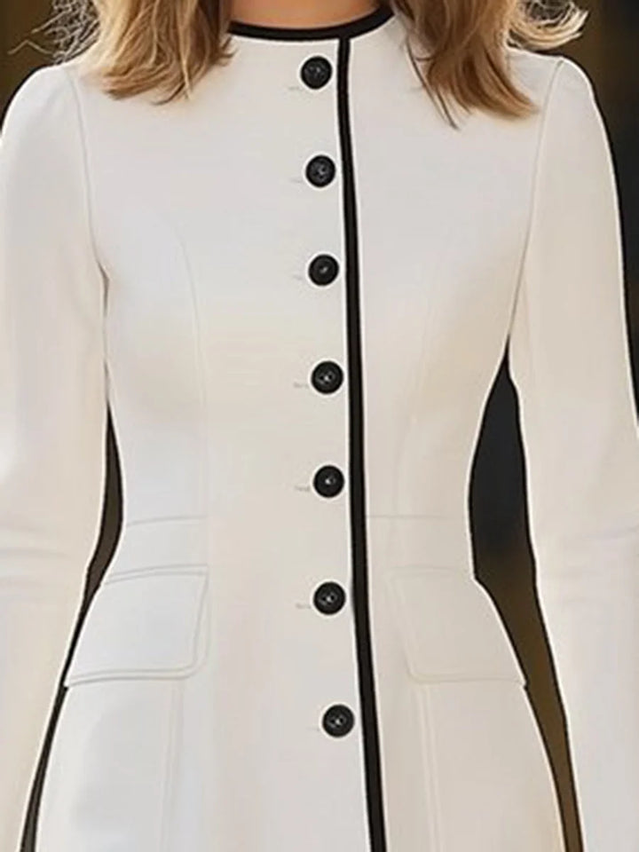 Vestido Elegante De Cuello Redondo | Ropa Festiva Femenina