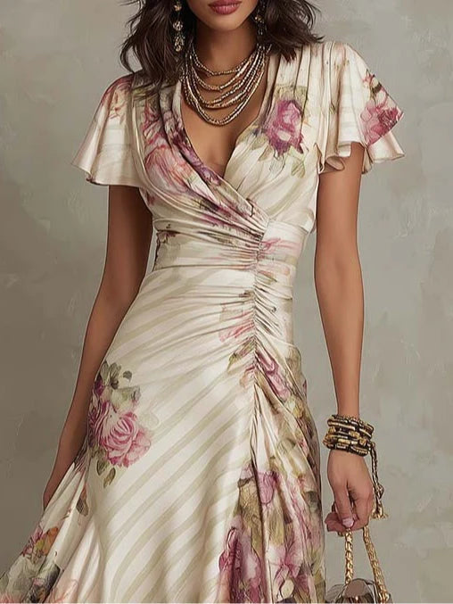 Aida - vestido midi de satén elegante