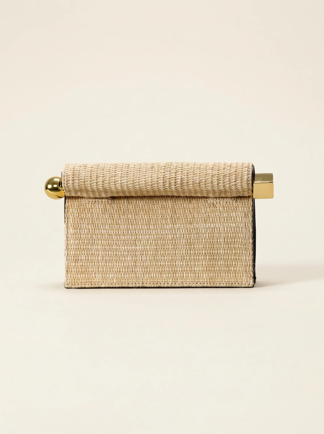 Clutch Elegante De Paja Tejida Con Solapa Para Ocasiones Especiales