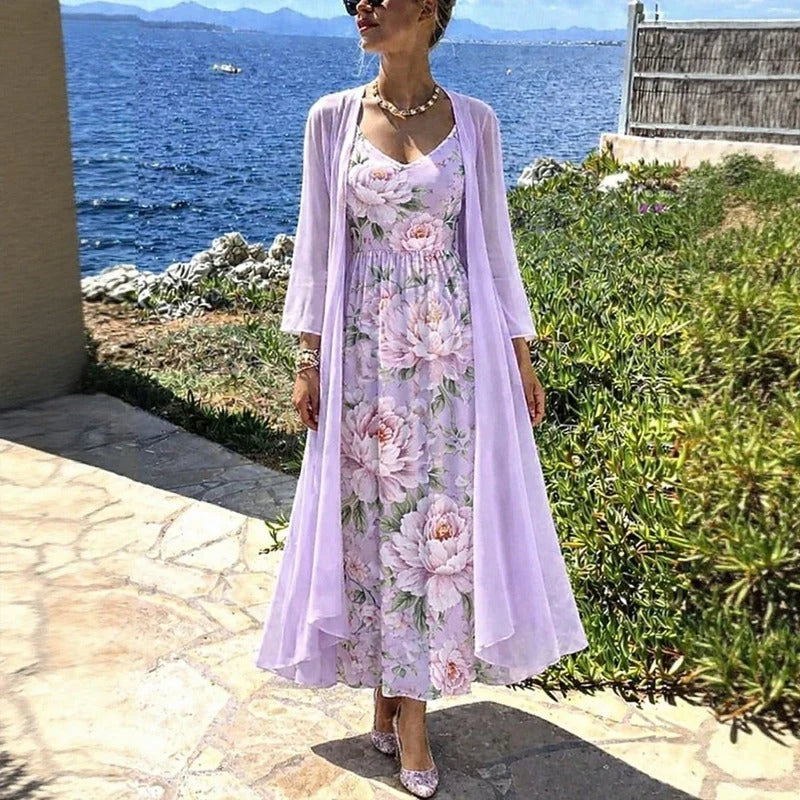 Vestido Midi Floral Elegante | Vestido De Cocktail Femenino