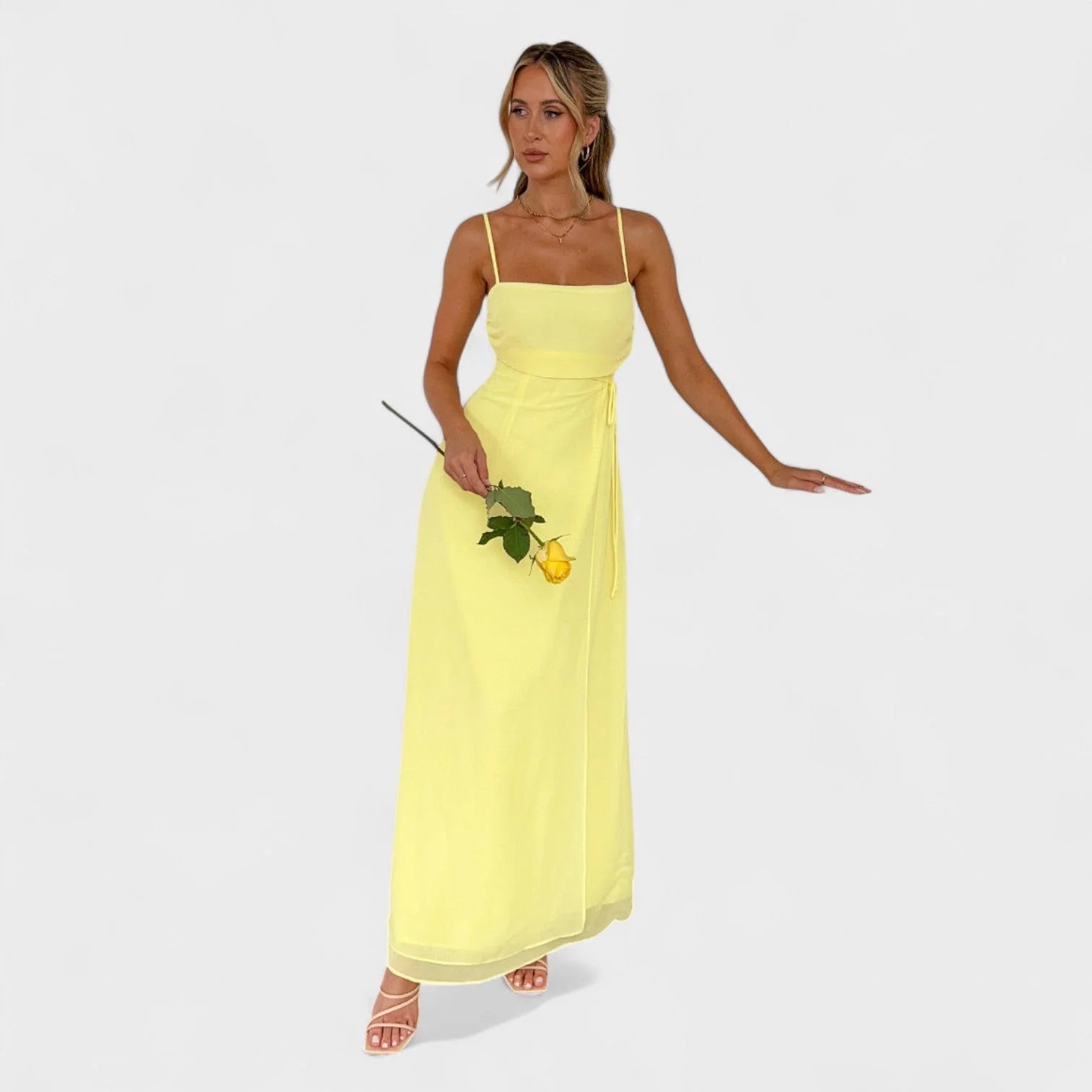 Flóssi - vestido maxi amarillo