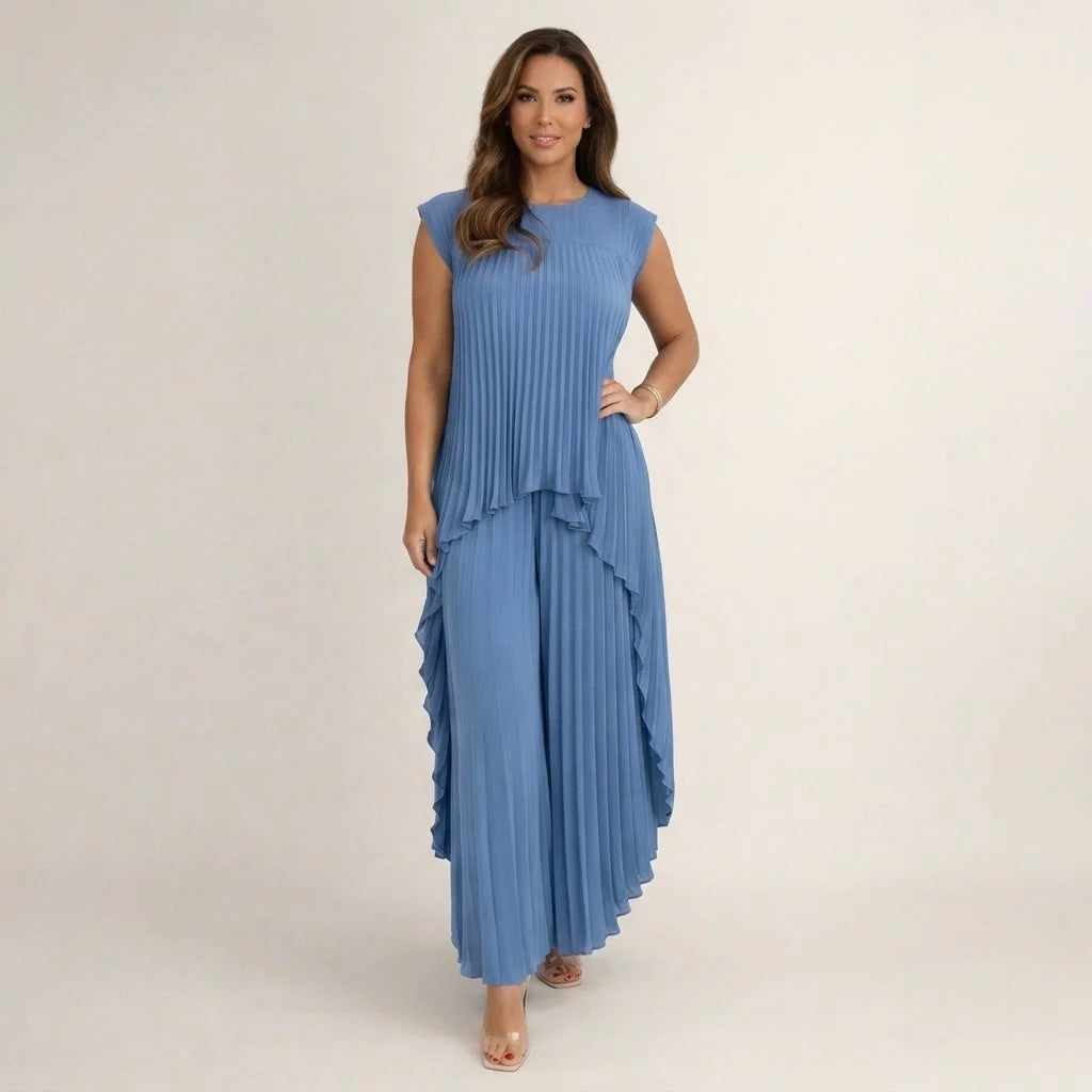 ALDINA - CONJUNTO ELEGANTE CON PLISADOS