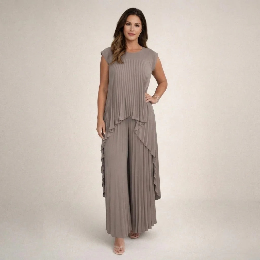 ALDINA - CONJUNTO ELEGANTE CON PLISADOS
