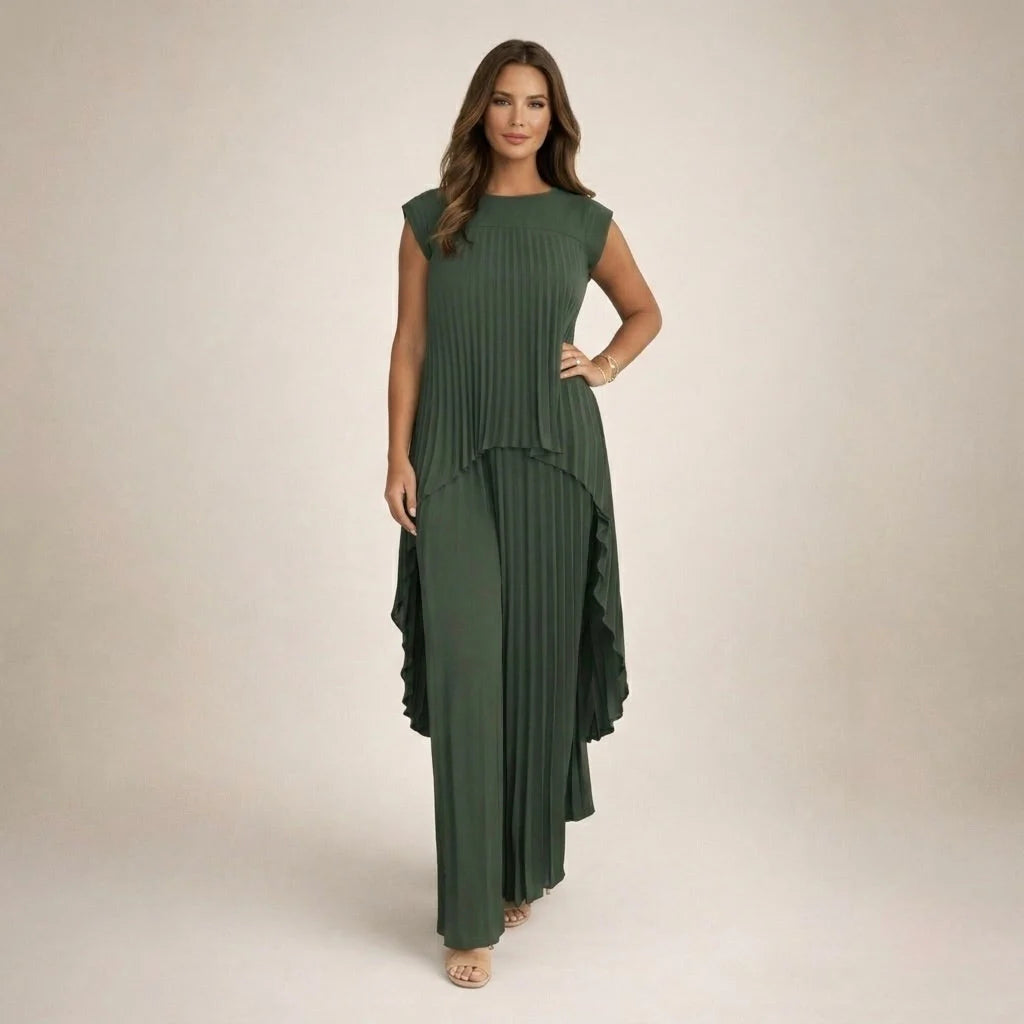 ALDINA - CONJUNTO ELEGANTE CON PLISADOS