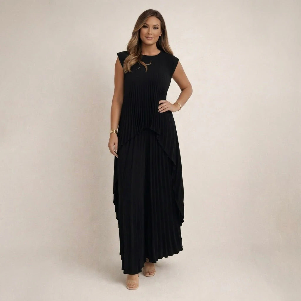 ALDINA - CONJUNTO ELEGANTE CON PLISADOS