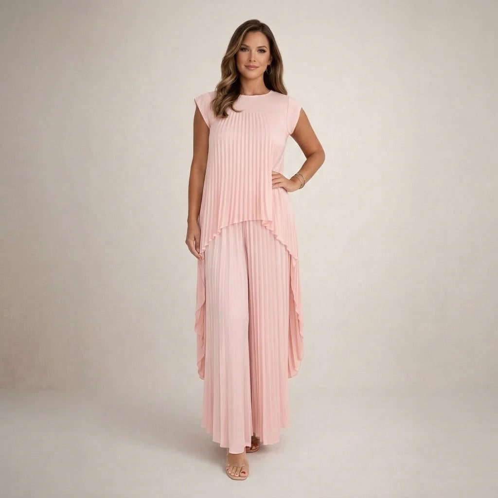 Aldina - Conjunto Elegante com Plissados