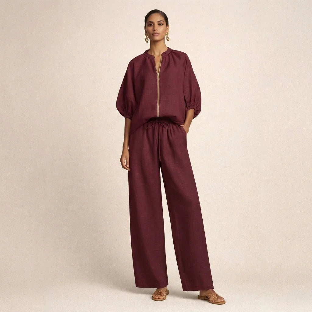 ADELINA - CONJUNTO CASUAL CON CREMALLERA