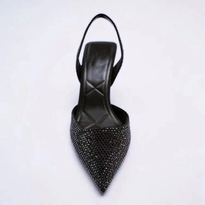 Zapatos De Tacón Alto Con Slingback Y Detalles Embellecidos Para Mujer