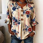 Camisa de manga corta con estampado conmemorativo del día de la independencia