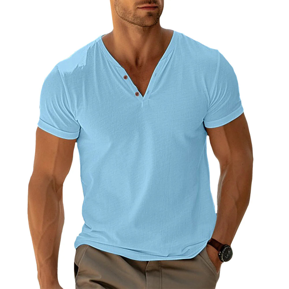 Camisa Henley - Corte Ajustado Flexível