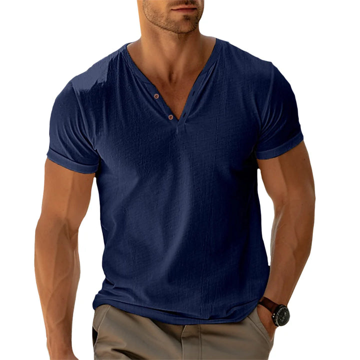Camisa Henley - Corte Ajustado Flexível